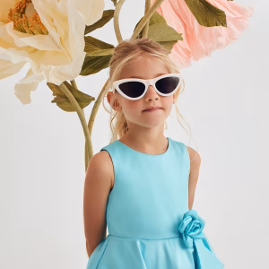 Φόρεμα με βολάν τιρκουάζ Abel & Lula