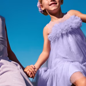 Φόρεμα με τούλι μωβ Abel & Lula