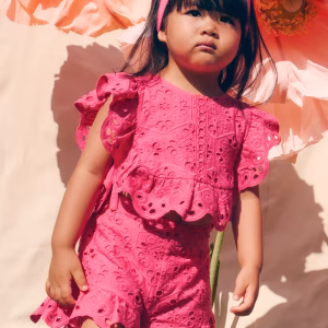 Παιδικό σετ μπλούζα βερμούδα κέντημα Abel & Lula