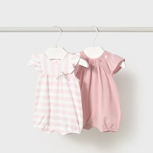Σετ δύο ροζ βρεφικά φορμάκια Mayoral