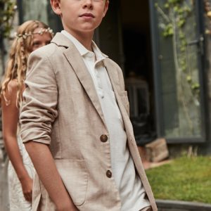 Λινό κοστούμι μπεζ Mayoral