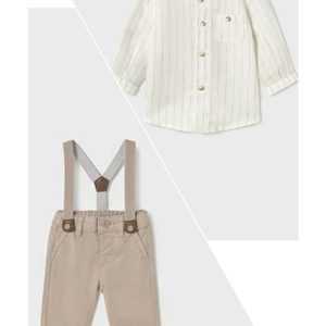 Σετ βρεφικό πουκάμισο παντελόνι με τιράντες Mayoral