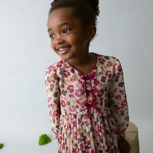 Φόρεμα φλοράλ κερασί Mayoral