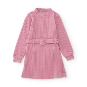 Φόρεμα πλεκτό ροζ Nath