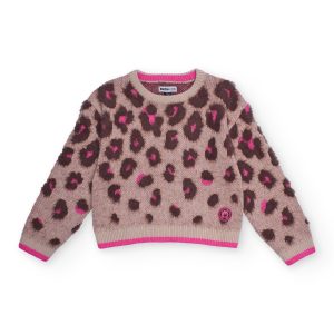 Πλεκτό animal print πουλόβερ Nath