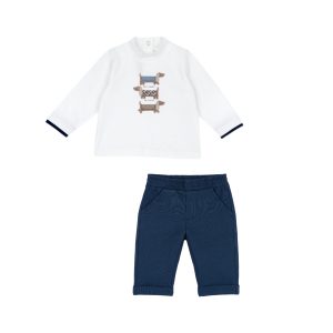 Σετ παντελόνι και μπλούζα σκυλάκια Chicco