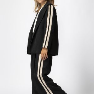 Μαύρο κοστούμι με ρίγες Ge.ni.us