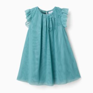 Φόρεμα πετρόλ με τούλι Zippy