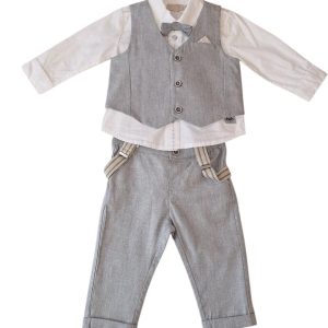 Σετ βρεφικό κοστούμι γκρι Chicco